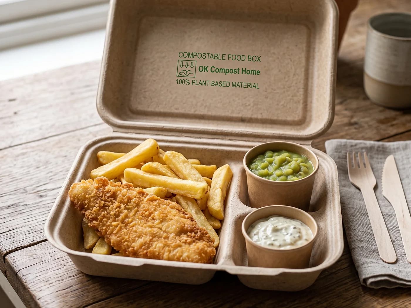 Compostable Fish & Chips Box