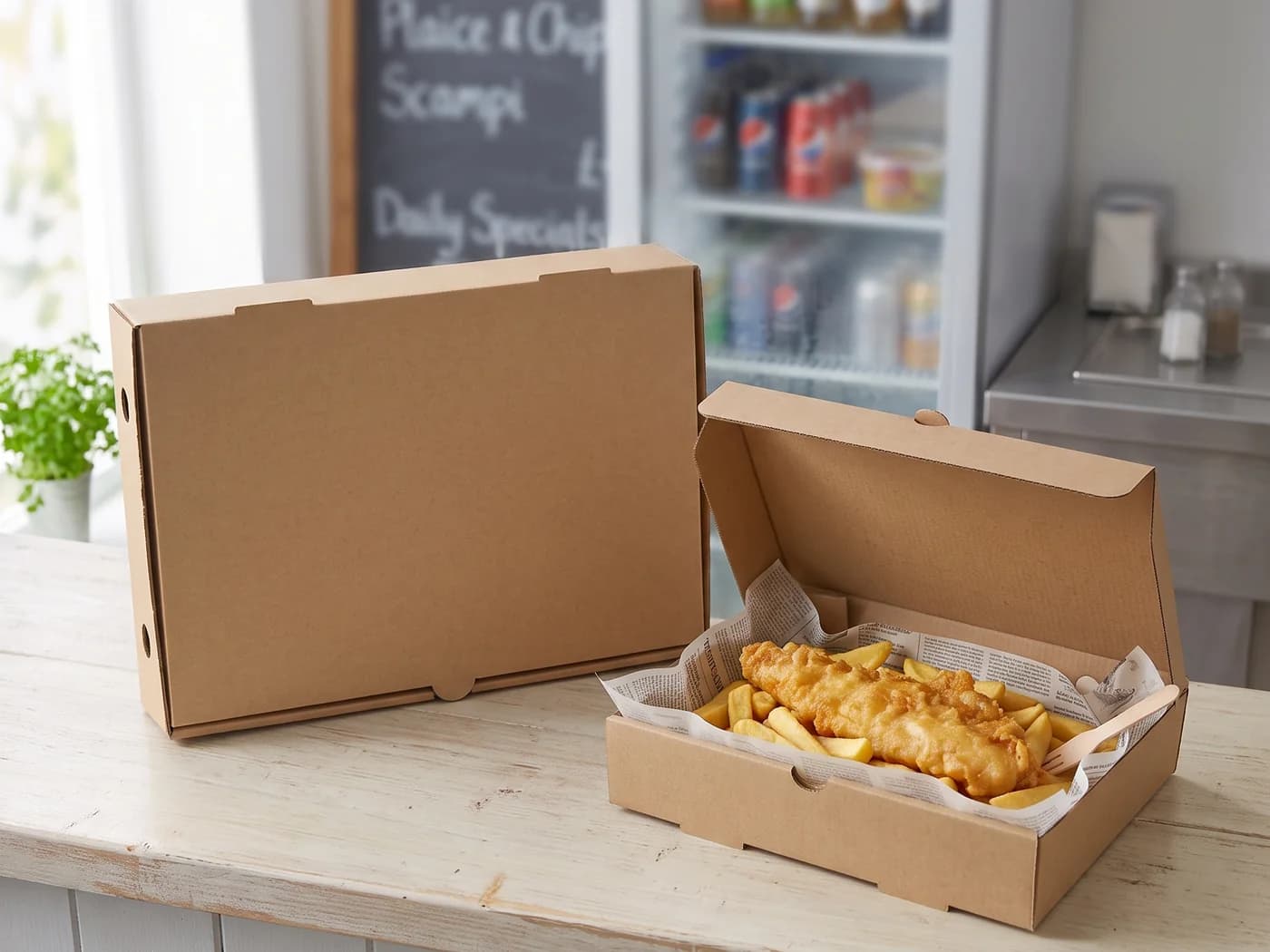 Plain Fish & Chips Box (Small)